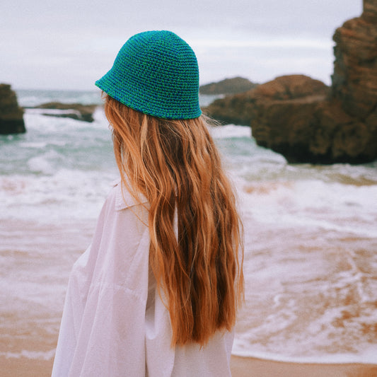 Le Bob bicolore - Bleu/Vert