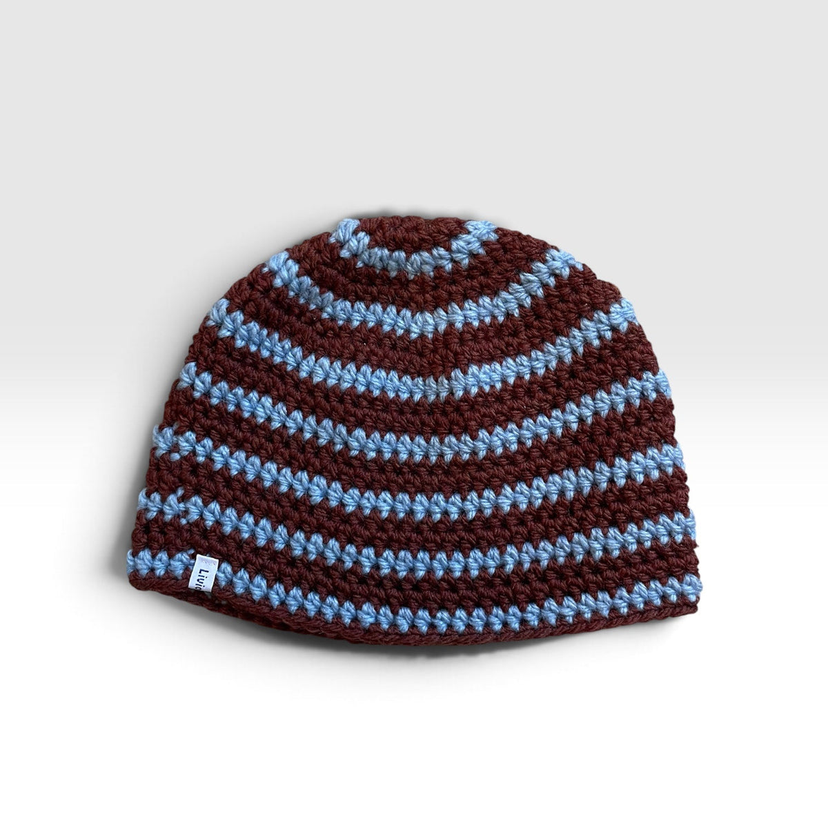 Le Bonnet rayé - Marron/bleu